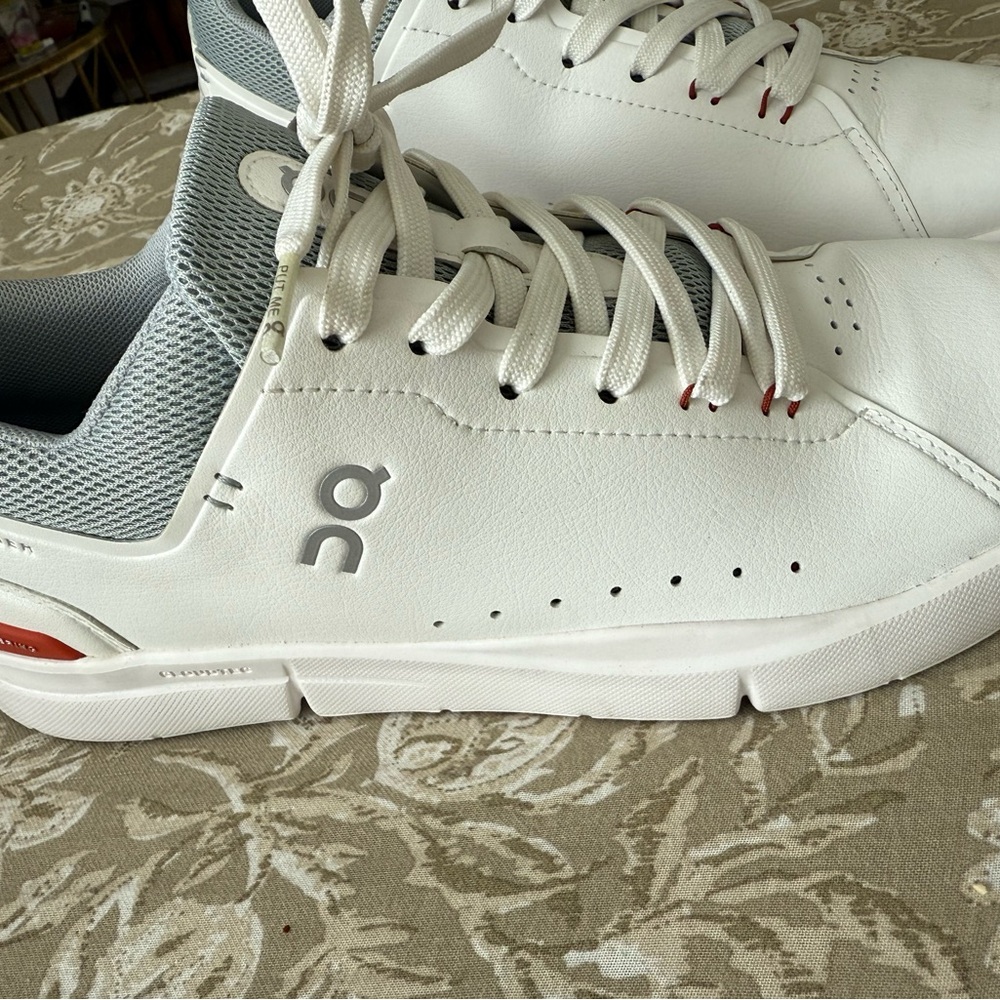 On Running White and Gray Athletic Shoes - Picture 2 of 5